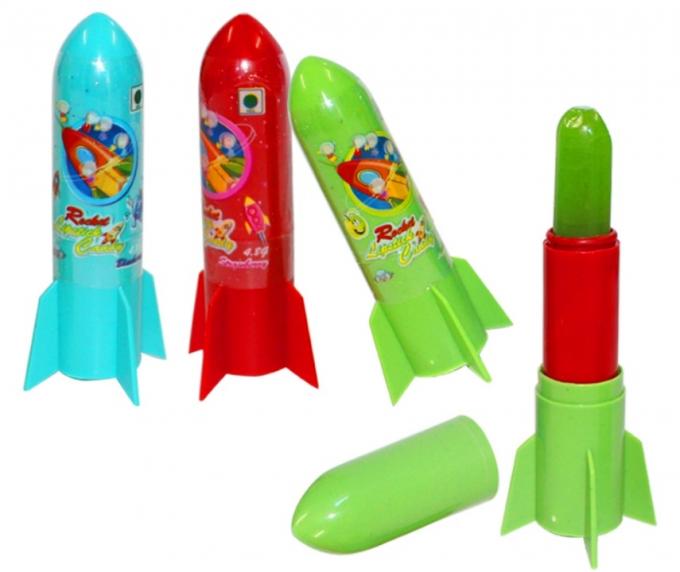 Van het de Lippenstiftfruit van de raketvorm de Lollyshalal Geassorteerd Aroma voor Kinderen